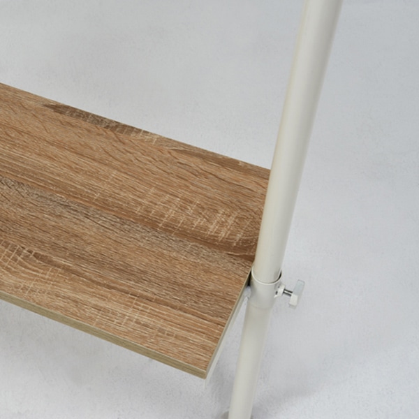 萩原 突っ張りハンガーラック 幅70cm ナチュラル×ホワイト KTR-3151WH 1台(ご注文単位1台)【直送品】