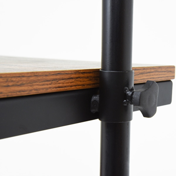 萩原 突っ張り洗濯機ラック 幅70cm ブラウン×ブラック KTR-3153BR 1台(ご注文単位1台)【直送品】