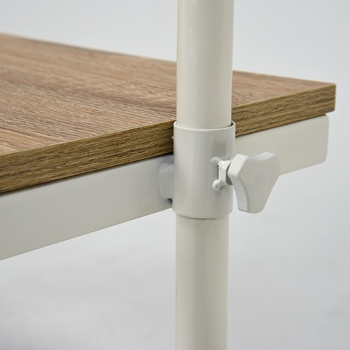 萩原 突っ張り洗濯機ラック 幅90cm ナチュラル×ホワイト KTR-3154WH 1台(ご注文単位1台)【直送品】