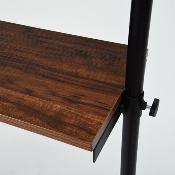 萩原 突っ張り5段ラック 幅70cm ブラウン×ブラック KTR-3155BR 1台(ご注文単位1台)【直送品】