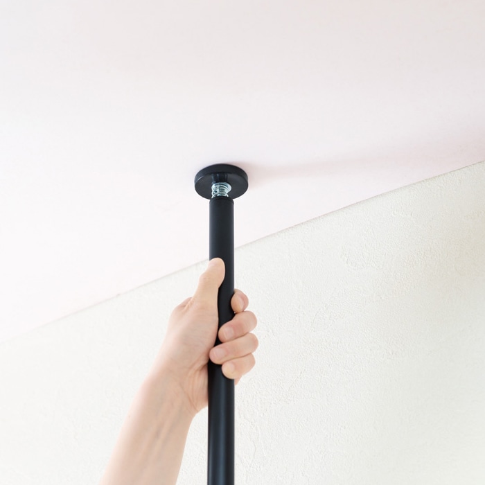 萩原 突っ張り5段ラック 幅90cm ブラウン×ブラック KTR-3156BR 1台(ご注文単位1台)【直送品】