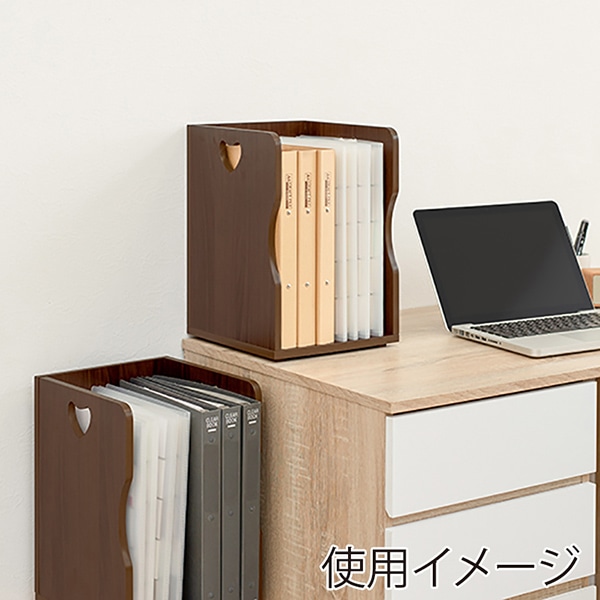 萩原 スタッキング ブックスタンド 4個組 ライトブラウン MM-6805LBR-S 1セット(ご注文単位1セット)【直送品】