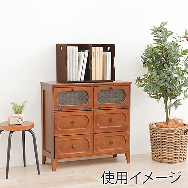 萩原 スタッキング ブックスタンド 2個組 ライトブラウン MM-6805LBR-S2 1セット(ご注文単位1セット)【直送品】