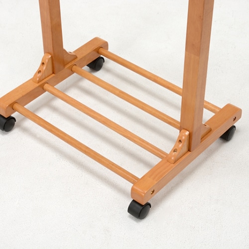 萩原 ハンガーラック　幅60cm　キャスター付 ナチュラル VR-7237NA 1台（ご注文単位1台）【直送品】