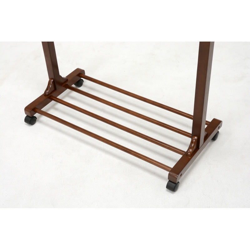 萩原 ハンガーラック　幅90cm　キャスター付 ブラウン VR-7238BR 1台（ご注文単位1台）【直送品】
