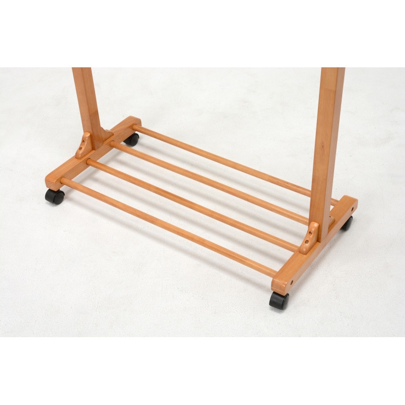 萩原 ハンガーラック 幅90cm キャスター付 ナチュラル VR-7238NA 1台(ご注文単位1台)【直送品】