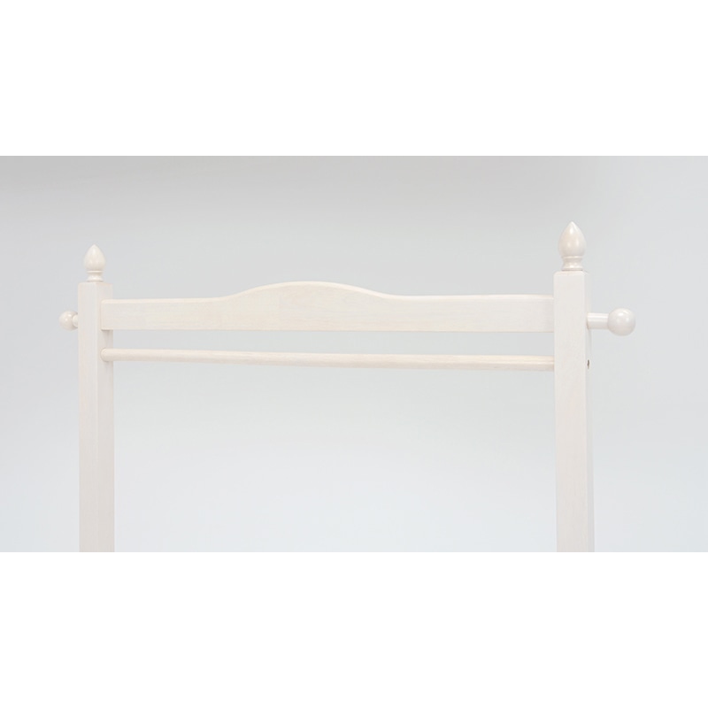 萩原 ハンガーラック 幅90cm キャスター付 ホワイトウォッシュ VR-7238WS 1台(ご注文単位1台)【直送品】