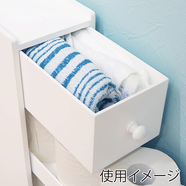 萩原 トイレラック スリム 幅14cm ホワイト MTR-6569WH 1台(ご注文単位1台)【直送品】