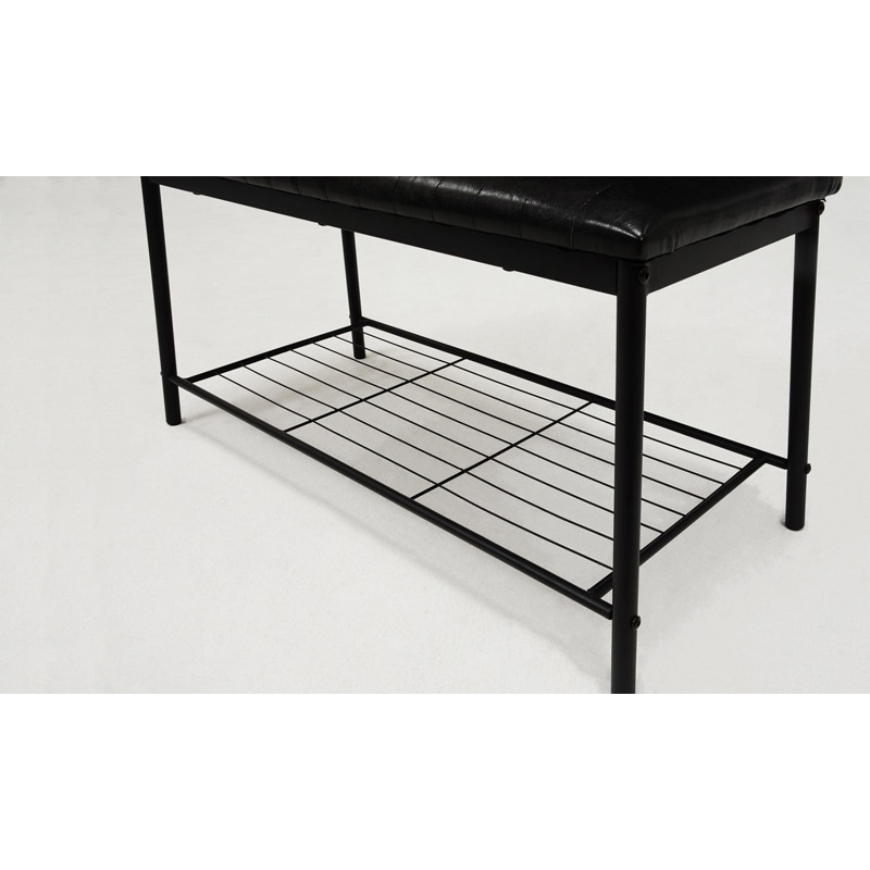 萩原 4人用ダイニング 4点セット ブラック LDS-4884BK 1セット(ご注文単位1セット)【直送品】