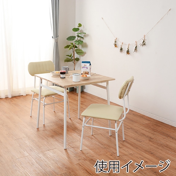 萩原 2人用ダイニング 3点セット アイボリー LDS-4883IV 1セット(ご注文単位1セット)【直送品】