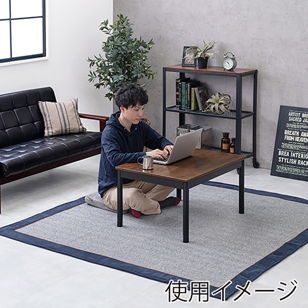 萩原 こたつ+うす掛け布団 2点セット ヴィンテージブラウン×ブラウン アルテナ7560+ビケ7560BR 1セット(ご注文単位1セット)【直送品】