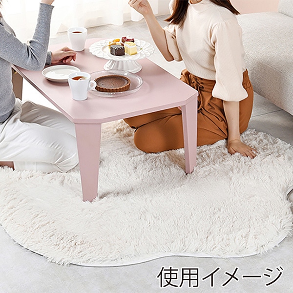 萩原 折りたたみテーブル 幅90cm スモーキーピンク クルール7550SP 1台(ご注文単位1台)【直送品】