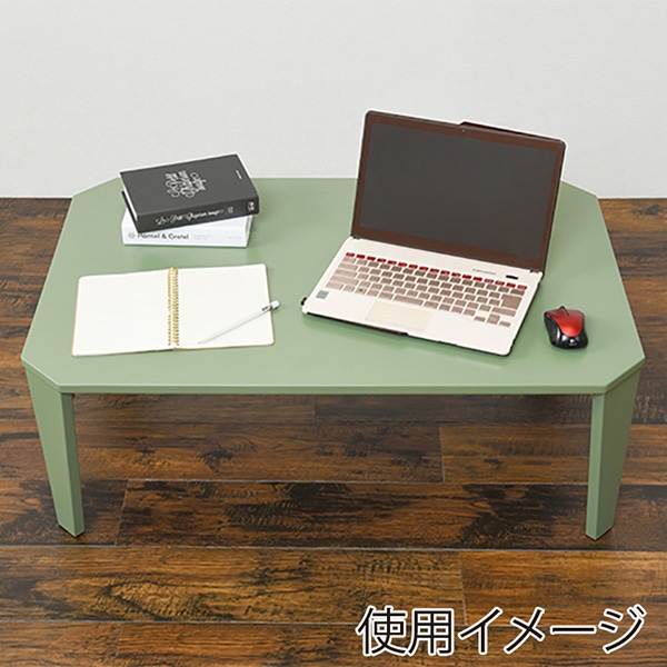萩原 折りたたみテーブル 幅90cm モスグリーン クルール9060MG 1台(ご注文単位1台)【直送品】