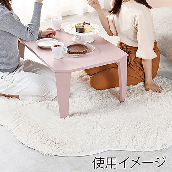 萩原 折りたたみテーブル 幅90cm スモーキーピンク クルール9060SP 1台(ご注文単位1台)【直送品】