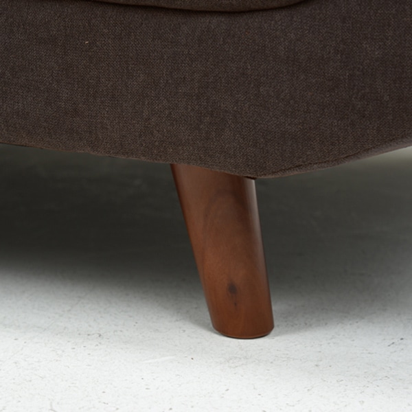 萩原 ごろ寝ソファ 2人掛け クッション付 ダークブラウン ブライト2P-DBR 1台(ご注文単位1台)【直送品】