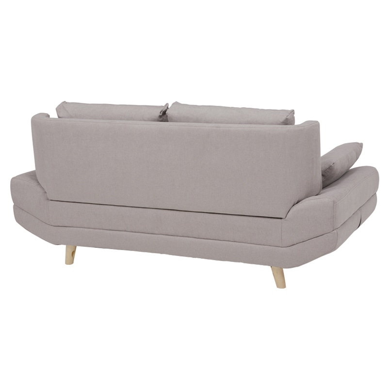 萩原 ごろ寝ソファ 2人掛け クッション付 グレー ブライト2P-GY 1台(ご注文単位1台)【直送品】