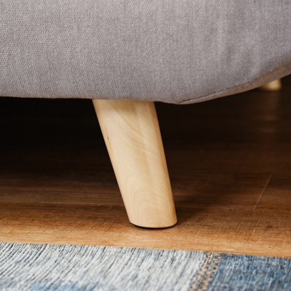 萩原 ごろ寝ソファ 2人掛け クッション付 グレー ブライト2P-GY 1台(ご注文単位1台)【直送品】