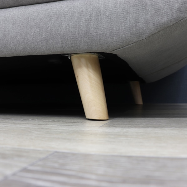 萩原 ごろ寝ソファ 2人掛け クッション付 グレー ブライト2P-GY 1台(ご注文単位1台)【直送品】