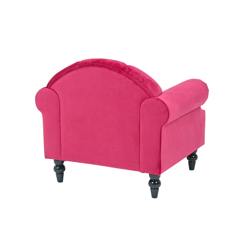萩原 ベロア調ソファ 1人掛け ピンク ルコ1P-PI 1台(ご注文単位1台)【直送品】