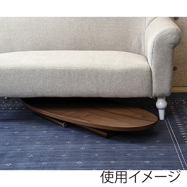 萩原 折りたたみテーブル オーバル 幅110cm ブラウン MT-6422BR 1台(ご注文単位1台)【直送品】