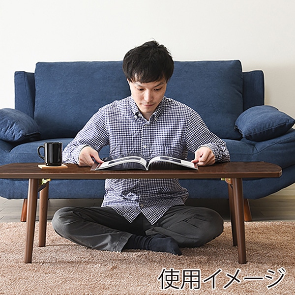 萩原 折りたたみテーブル スクエア 幅110cm ブラウン MT-6423BR 1台(ご注文単位1台)【直送品】