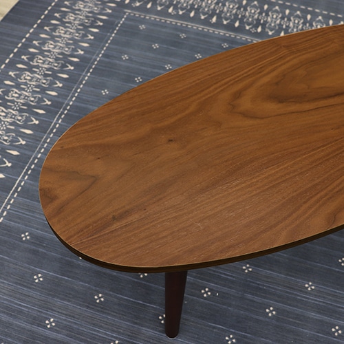 萩原 引き出し付きテーブル オーバル 幅95cm ブラウン MT-6350BR 1台(ご注文単位1台)【直送品】