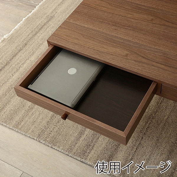 萩原 ローテーブル　幅80cm　引き出しタイプ ブラウン MT-6620BR 1台（ご注文単位1台）【直送品】