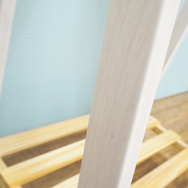 萩原 折りたたみ式ハンガーラック　幅80cm ホワイトウォッシュ MHR-6034WS 1台（ご注文単位1台）【直送品】