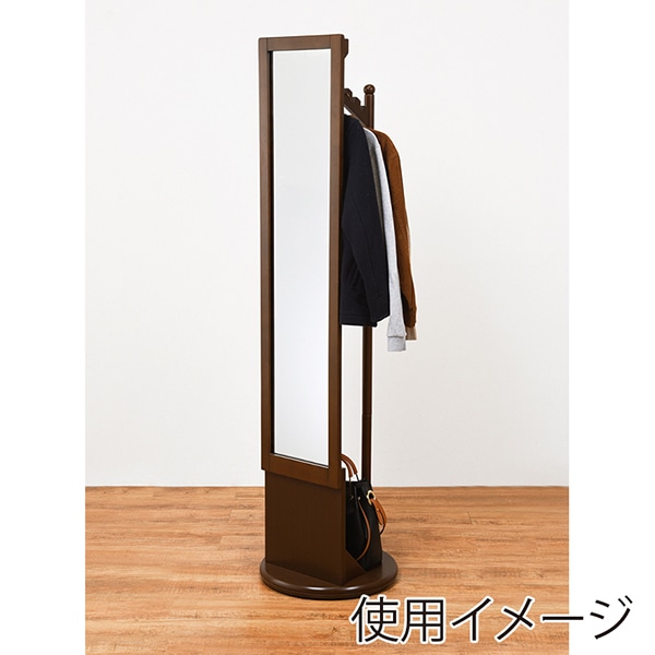 萩原 回転ミラー ダークブラウン VD-7039BR 1台(ご注文単位1台)【直送品】