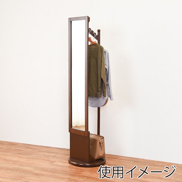 萩原 回転ミラー ダークブラウン VD-7039BR 1台(ご注文単位1台)【直送品】