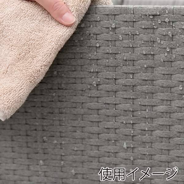 萩原 ランドリーラック 4段 幅50.5cm キャスター付 グレー RAN-2412GY 1台(ご注文単位1台)【直送品】