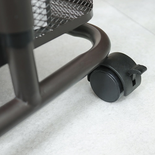 萩原 マルチワゴン　メッシュタイプ　幅38cm ダークブラウン KR-3365DBR 1台（ご注文単位1台）【直送品】