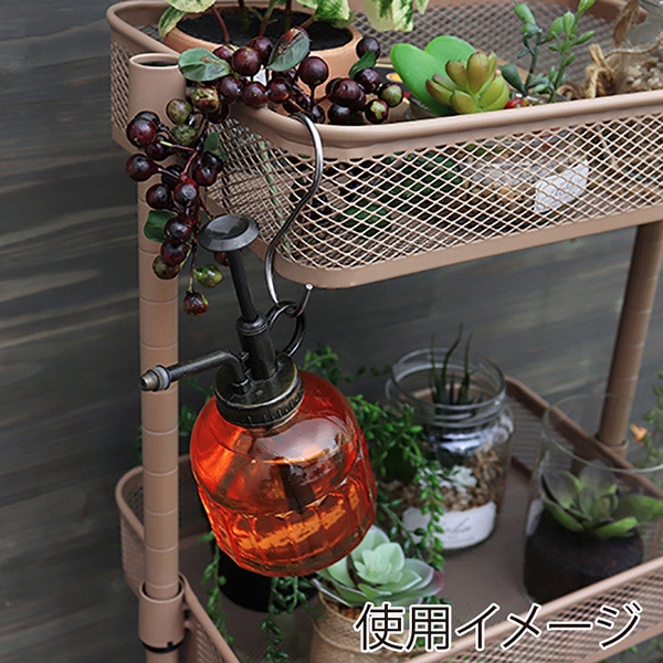 萩原 マルチワゴン メッシュタイプ 幅38cm キャラメルブラウン KR-3365LT 1台(ご注文単位1台)【直送品】