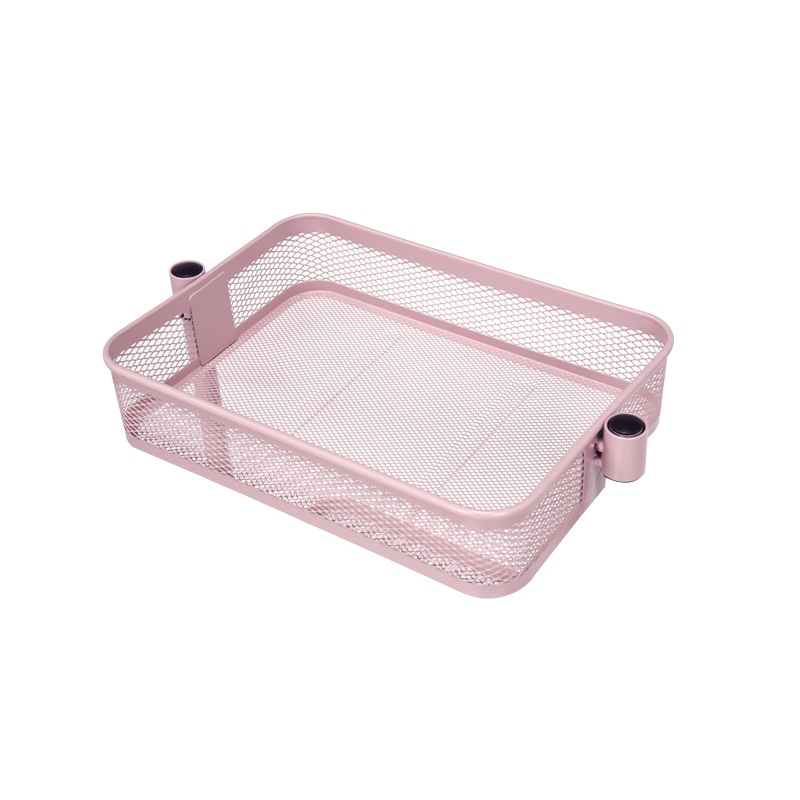 萩原 マルチワゴン　メッシュタイプ　幅38cm スモーキーピンク KR-3365PI 1台（ご注文単位1台）【直送品】