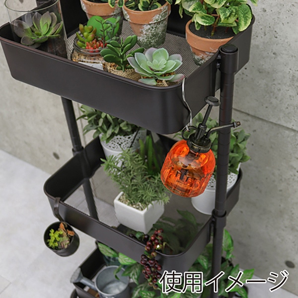 萩原 マルチワゴン 幅42cm ダークブラウン KR-3366DBR 1台(ご注文単位1台)【直送品】