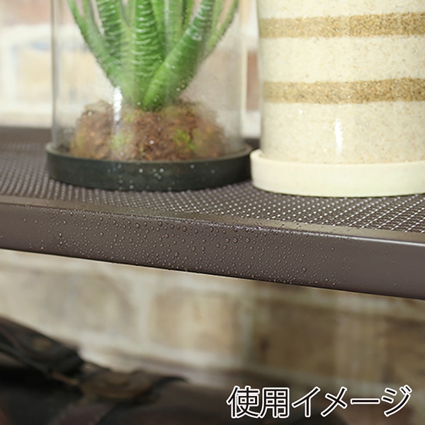 萩原 スチールラック　4段 ダークブラウン KR-3367DBR 1台（ご注文単位1台）【直送品】