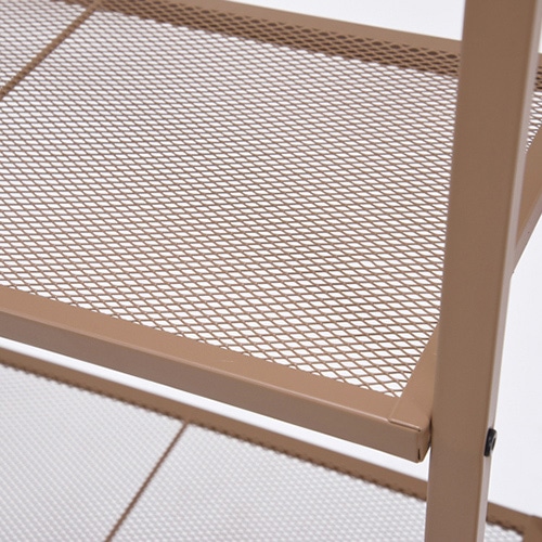 萩原 スチールラック 4段 キャラメルブラウン KR-3367LT 1台(ご注文単位1台)【直送品】