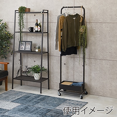 萩原 ハンガーラック ダークブラウン KR-3368DBR 1台(ご注文単位1台)【直送品】