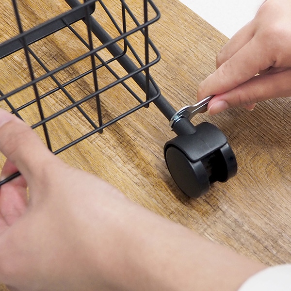 萩原 テーブルワゴン 3段 ブラック KR-3859BK 1台(ご注文単位1台)【直送品】