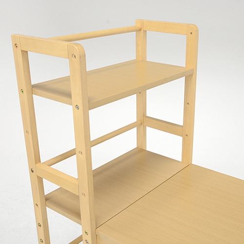 萩原 棚付デスク　幅105cm ナチュラル VD-7375NA 1台（ご注文単位1台）【直送品】