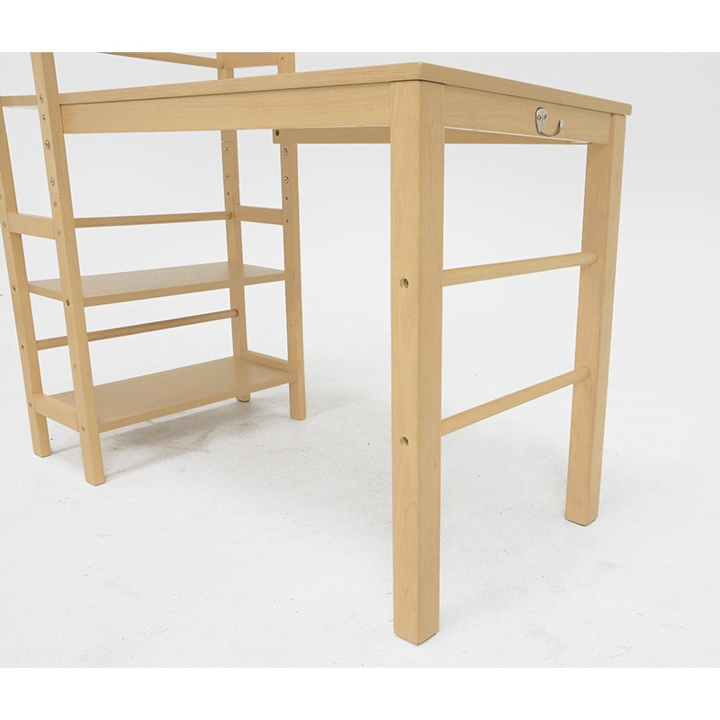 萩原 棚付デスク　幅105cm ナチュラル VD-7375NA 1台（ご注文単位1台）【直送品】