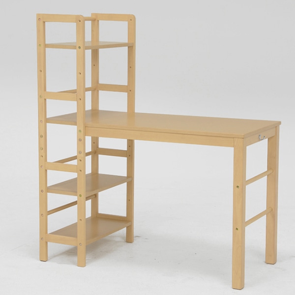 萩原 棚付デスク　幅105cm ナチュラル VD-7375NA 1台（ご注文単位1台）【直送品】