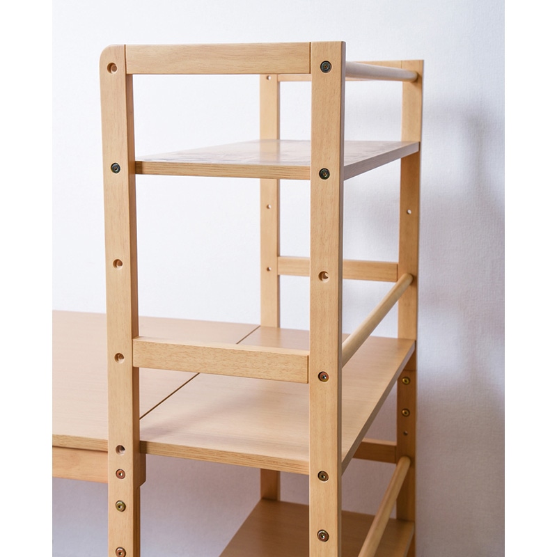 萩原 棚付デスク　幅105cm ナチュラル VD-7375NA 1台（ご注文単位1台）【直送品】