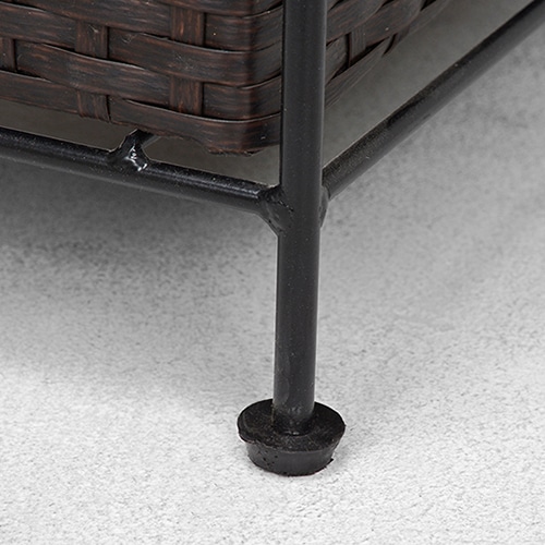 萩原 ランドリーラック 幅25.5cm 4杯 ダークブラウン RAN-2421DBR 1台(ご注文単位1台)【直送品】