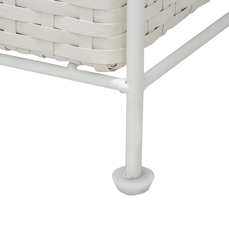 萩原 ランドリーラック 幅25.5cm 4杯 ホワイト RAN-2421WH 1台(ご注文単位1台)【直送品】