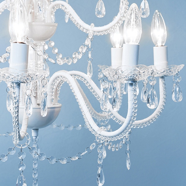 萩原 シャンデリア12灯 電球付き クリア NL-8612CL 1台(ご注文単位1台)【直送品】