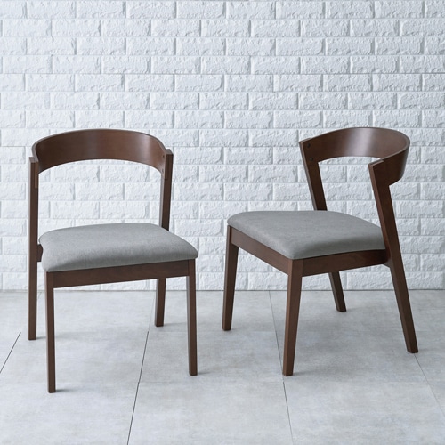 萩原 ダイニングチェア ダークブラウン×グレー MI-8611DBR-LGY 1台(ご注文単位2台)【直送品】