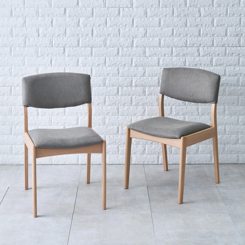 萩原 ダイニングチェア ナチュラル×グレー MI-8612NA-LGY 1台(ご注文単位2台)【直送品】