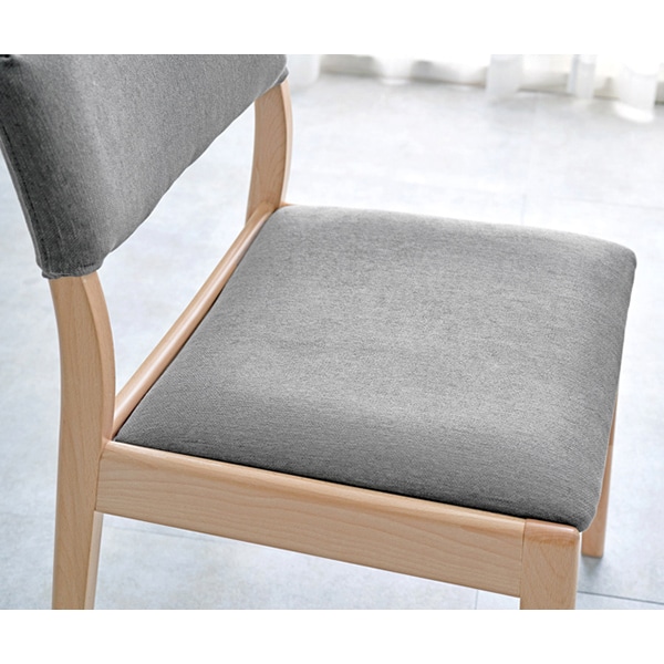 萩原 ダイニングチェア ナチュラル×グレー MI-8612NA-LGY 1台(ご注文単位2台)【直送品】