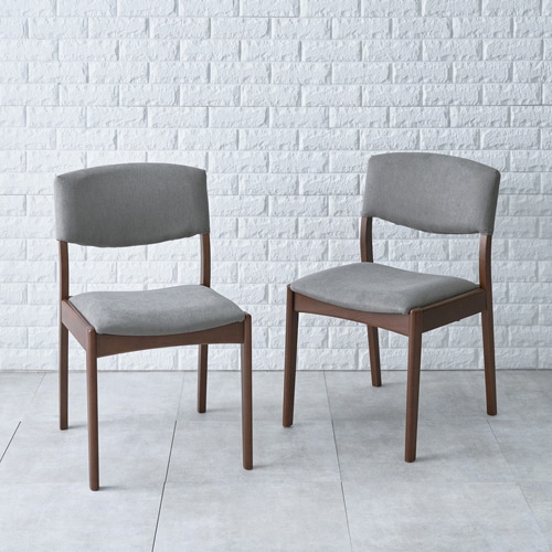 萩原 ダイニングチェア ダークブラウン×グレー MI-8612DBR-LGY 1台(ご注文単位2台)【直送品】